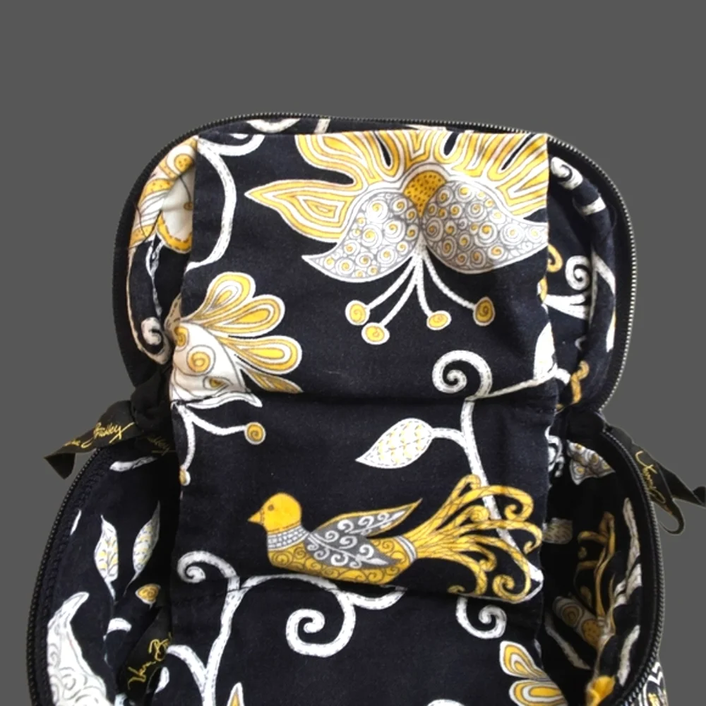 Vera Bradley Retired Yellow‎ Bird Pattern Tote With Bonus Travel Jewelry …